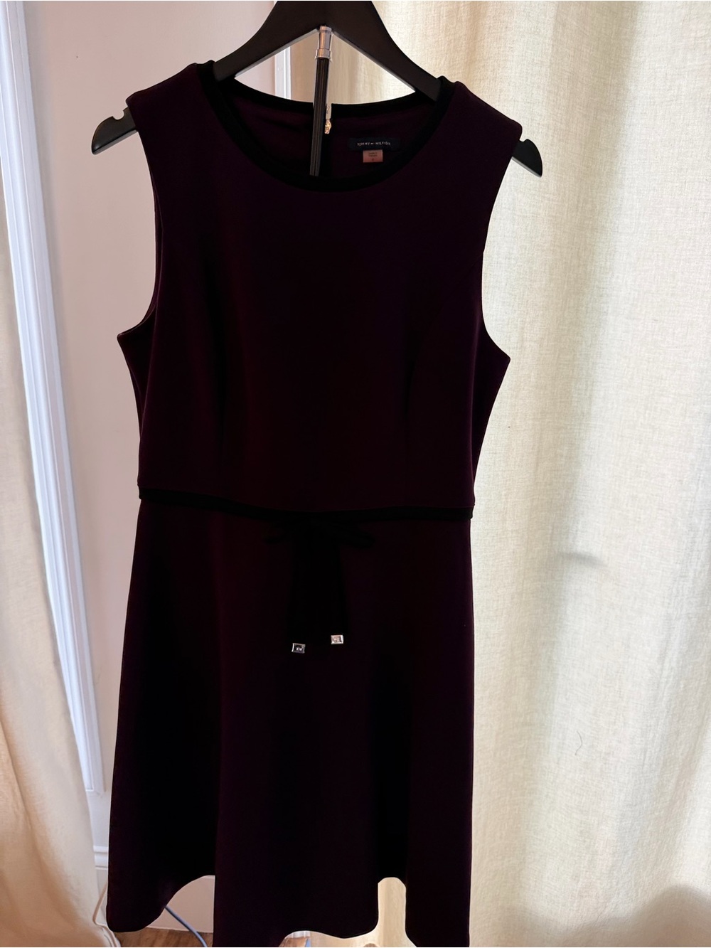 Tommy Hilfiger Sleeveless Mini Dress in Deep Plum